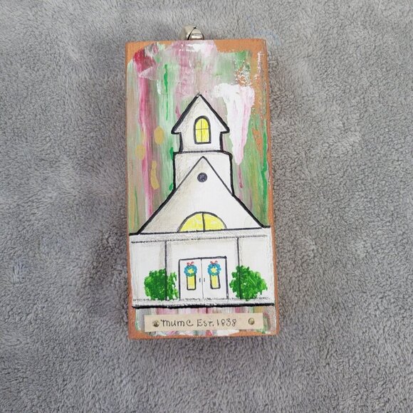 Unbranded Other - MUMC 1848 United Methodist Church Box Art Home Decor Hanging Wood S60E
